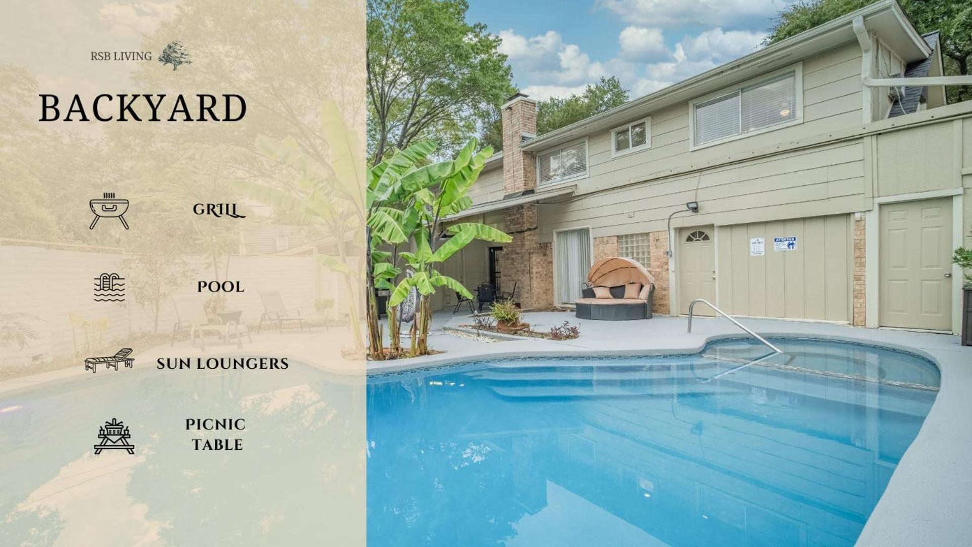 Stunning 5Br 2Ba Holiday Home With Private Pool And Cinema ดัลลัส ภายนอก รูปภาพ